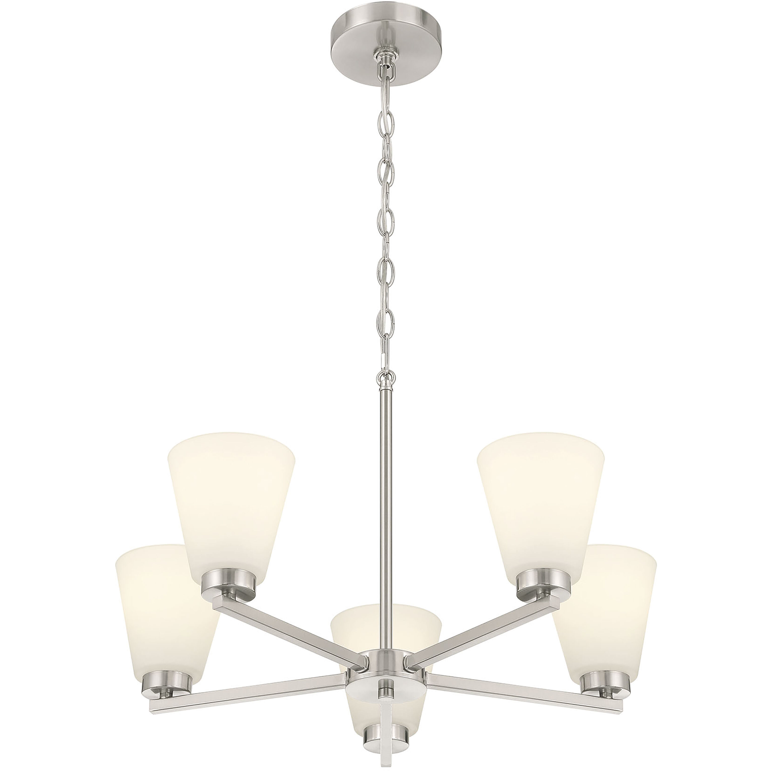 Strayhan 5 Light 24 inch Brushed Nickel Chandelier Ceiling Light