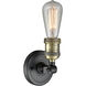 Franklin Restoration Bare Bulb LED 4.5 inch Black Antique Brass ADA Sconce Wall Light, Franklin Restoration
