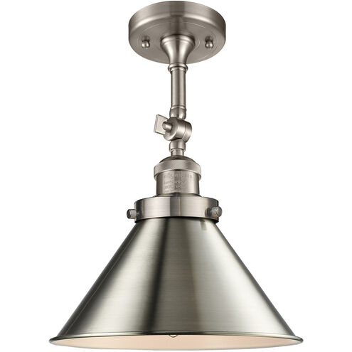 Briarcliff 1 Light 10 inch Brushed Satin Nickel Semi-Flush Mount Ceiling Light