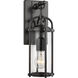 Dakota 1 Light 16.88 inch Espresso Outdoor Wall Lantern in Clear Seedy Glass, Small