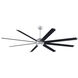 Stellar Silver and Black Accents Ceiling Fan Motor in Silver with Black Tip, Blades Sold Separately