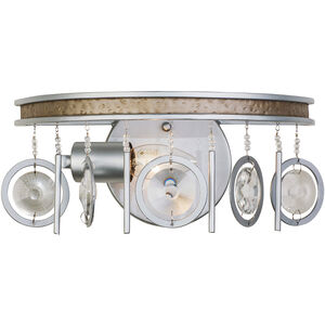 Charmed 1 Light 12 inch Silver with Champagne Mist Bath Vanity Wall Light