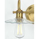 Fayette 2 Light 16.5 inch Vintage Brass Bath Vanity Wall Light