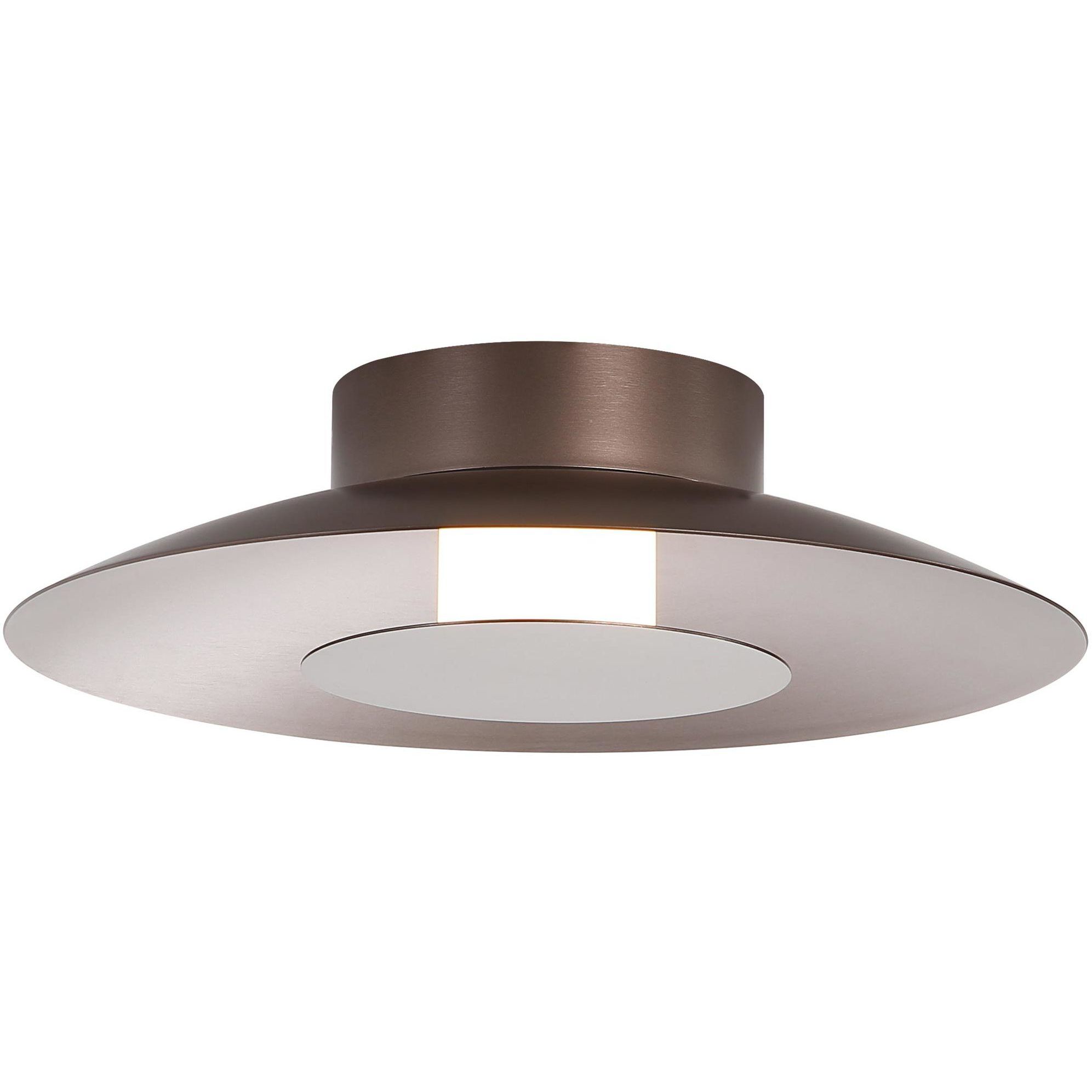 Yep Luma LED 11.75 inch Coffee Silver Flush Mount Ceiling Light