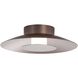 Yep Luma LED 11.75 inch Coffee Silver Flush Mount Ceiling Light