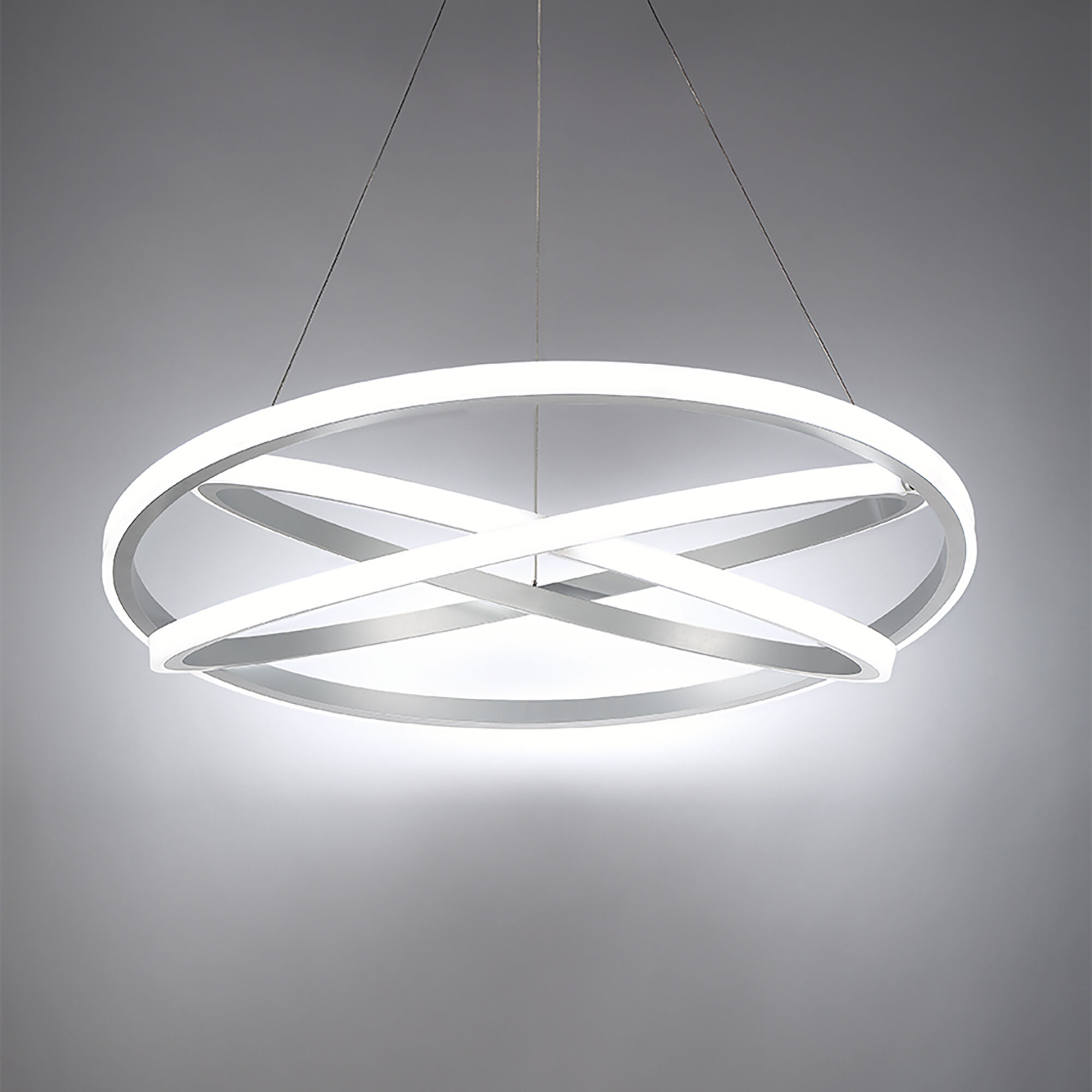 Veloce LED 38 inch Titanium Chandelier Ceiling Light in 38in.