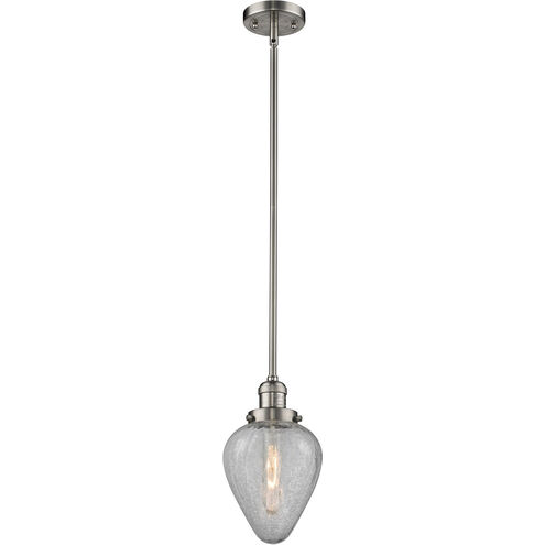 Franklin Restoration Geneseo LED 7 inch Brushed Satin Nickel Mini Pendant Ceiling Light, Franklin Restoration