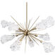 Blossom LED 46.6 inch Matte Black Linear Pendant Ceiling Light in 2700K LED, Oval Starburst