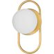 Burlat Decorative Wall Sconce Wall Light in Aged Brass, White