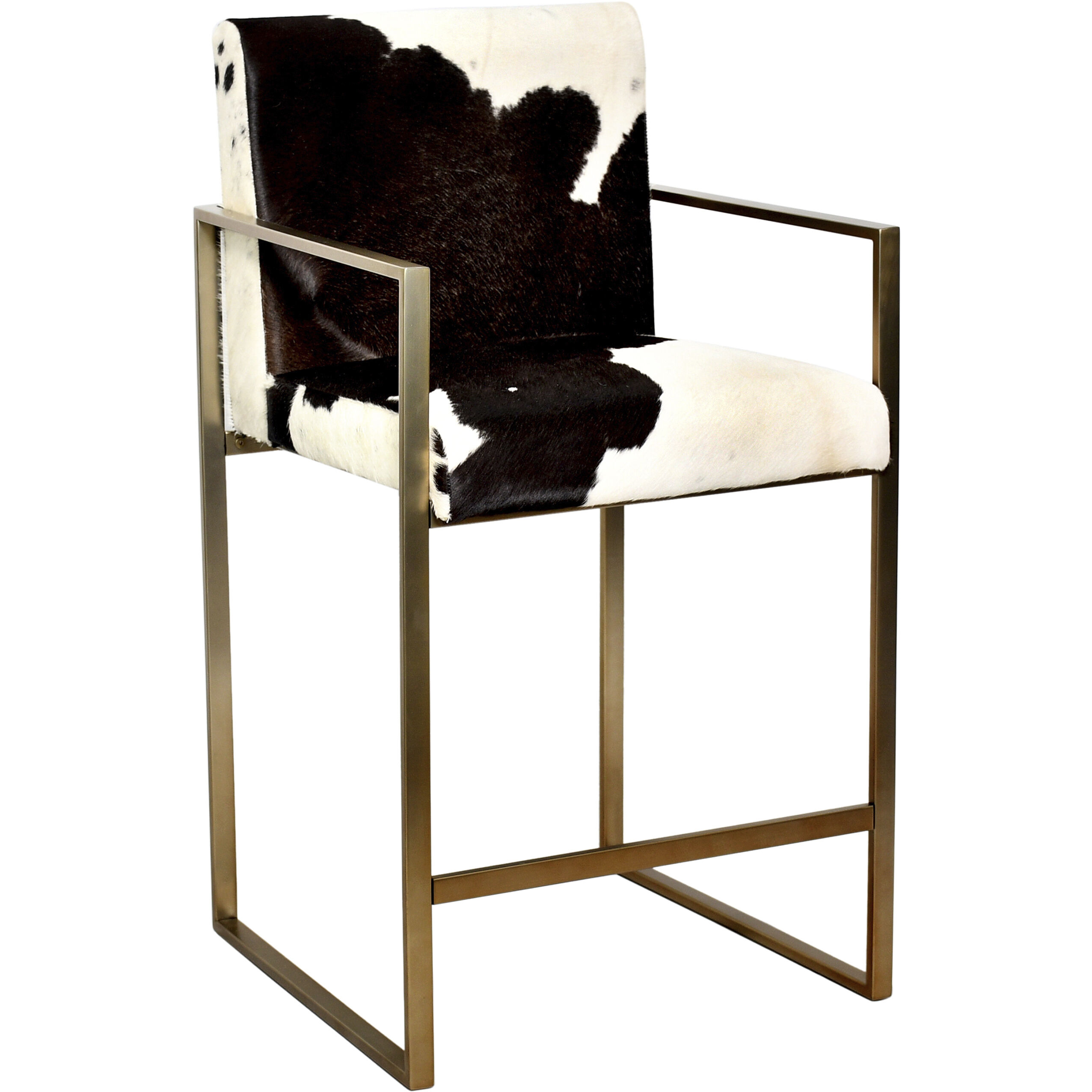 Canada 38 inch Gold with Black and White Counter Stool Chair