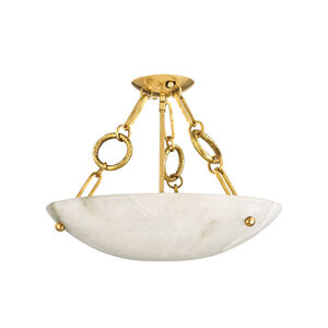 Yadira 4 Light 18 inch Vintage Brass Semi Flush Ceiling Light
