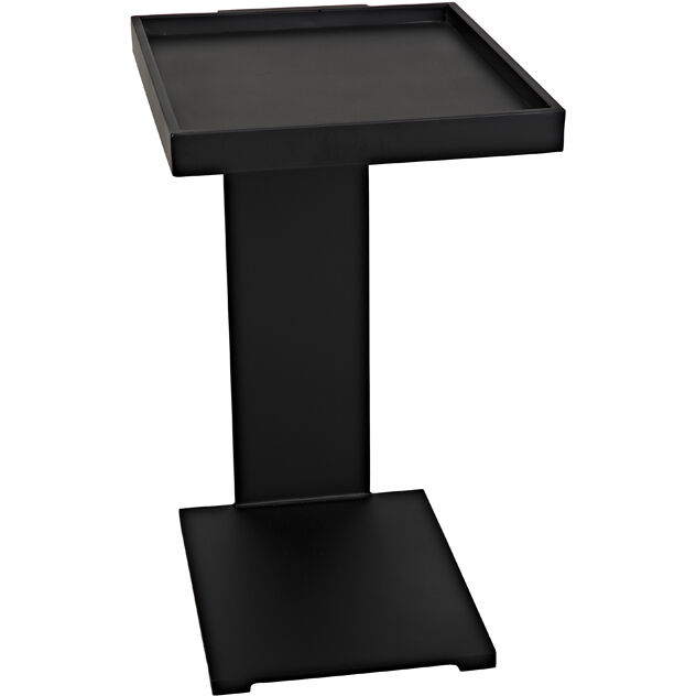 Ledge 24.5 X 18.5 inch Matte Black Side Table
