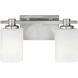 Karlie 2 Light 13.25 inch Brushed Nickel Vanity Light Wall Light
