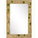 Beau Monde 35.75 X 23.75 inch Gold and Green Mirror