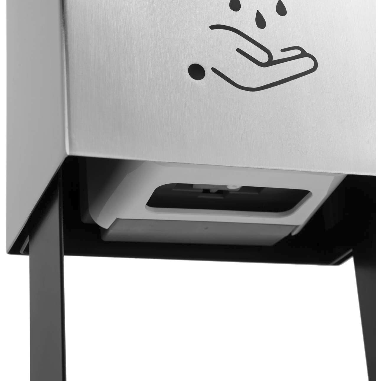 Luxe Satin Nickel Tabletop Touchless Hand Sanitizer Dispenser