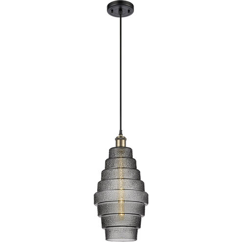 Ballston Cascade LED 8 inch Black Antique Brass Mini Pendant Ceiling Light