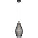 Ballston Cascade LED 8 inch Black Antique Brass Mini Pendant Ceiling Light