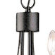 Carisbrooke 3 Light Black Mini Chandelier Ceiling Light, Elstead