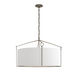 Bow 4 Light 30 inch Dark Smoke Pendant Ceiling Light in Natural Anna, Large