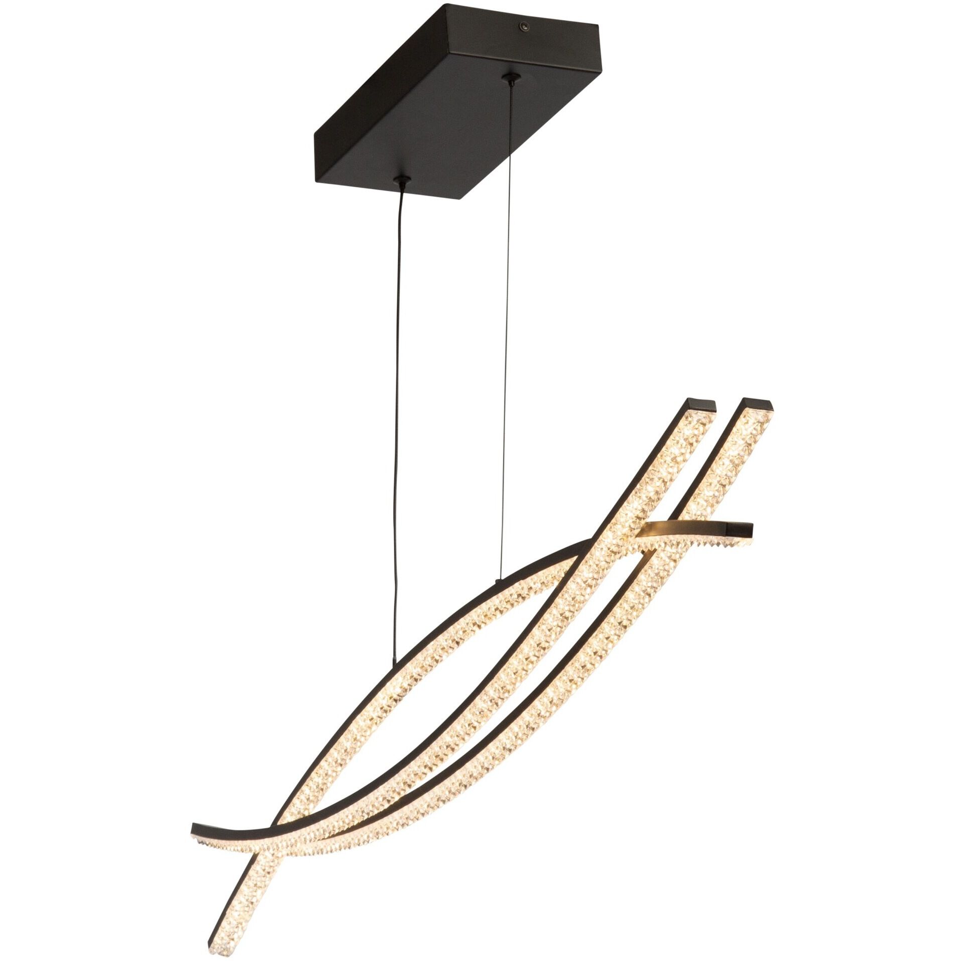 Nova LED 37 inch Black Island Light Ceiling Light