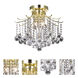 Amelia 3 Light 16 inch Gold Flush Mount Ceiling Light