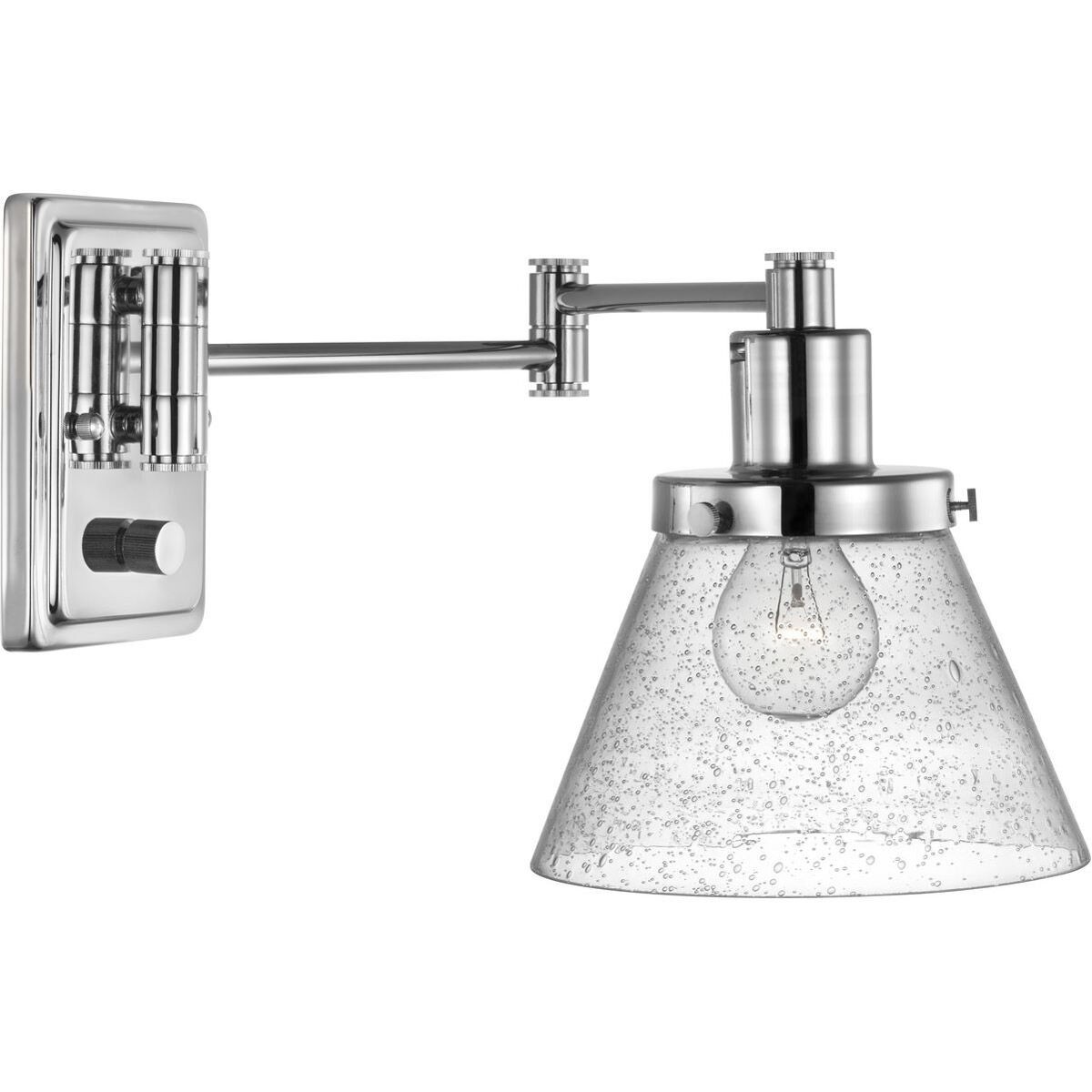 Progress Hinton 12 inch 60 watt Polished Nickel Swing Arm Wall Light P710084 104 Open Box