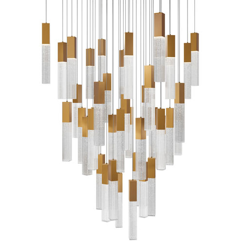 Cinema LED 36 inch Aged Brass Indoor Hanging Lighting Ceiling Light