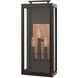 Sutcliffe LED 22 inch Oil Rubbed Bronze with Antique Copper Outdoor Wall Mount Lantern, Large