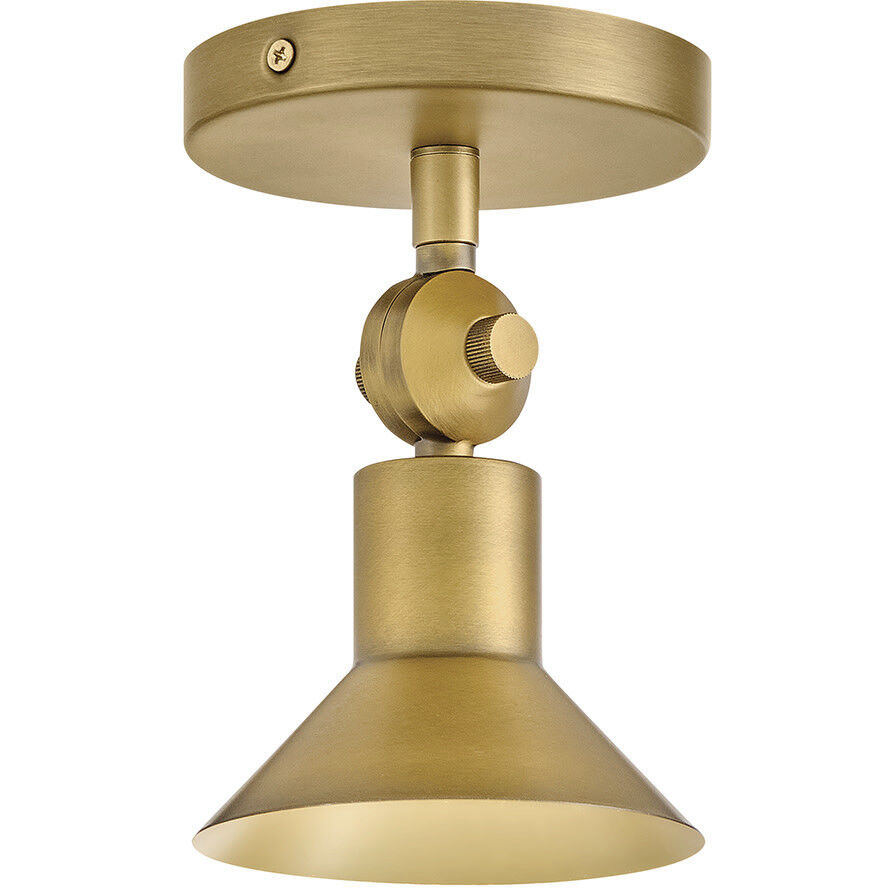 Dom 7 inch 9.00 watt Heritage Brass Adjustable Sconce Wall Light, Small
