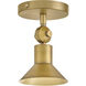 Dom 7 inch 9.00 watt Heritage Brass Adjustable Sconce Wall Light, Small