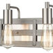 Brigantine 2 Light 16 inch Weathered Driftwood with Satin Nickel Vanity Light Wall Light