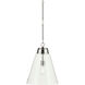 Marsailli 1 Light Polished Nickel Pendant Ceiling Light, Large