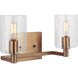 Fullton 2 Light 14.25 inch Satin Brass Bath Vanity Wall Light