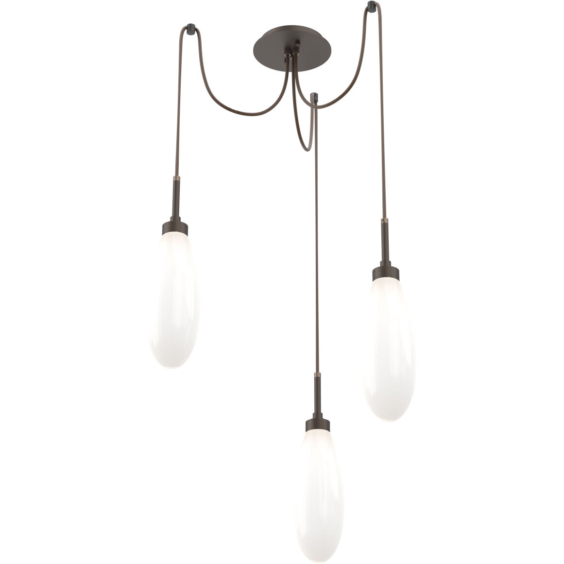 Fiori LED 9 inch Flat Bronze Swag Multi-Pendant Ceiling Light