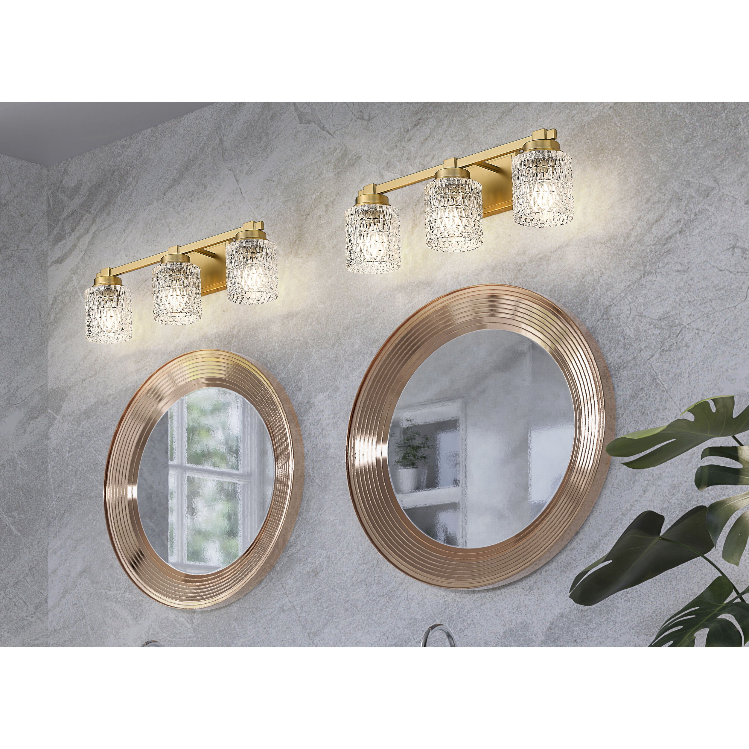 Jacqueline Vanity Wall Light in Modern Gold