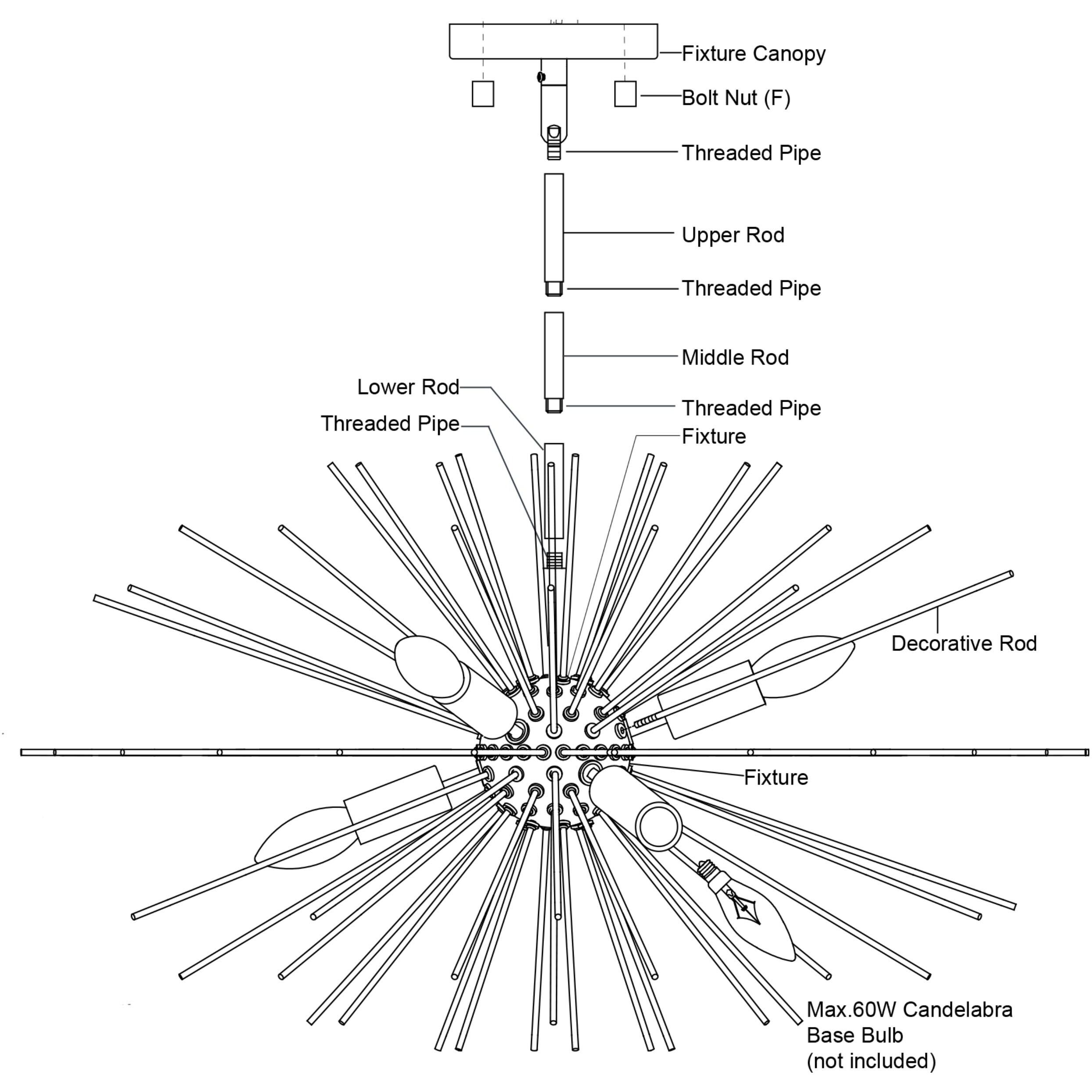 Nikko LED 28 inch Gold Pendant Ceiling Light