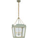 Julie Neill Caddo 4 Light 19 inch Celadon with Gild Lantern Pendant Ceiling Light in Celadon and Gild, Medium