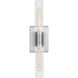Keaton 2 Light 5 inch Brushed Nickel Bath Vanity Wall Light in Clear Fluted Glass