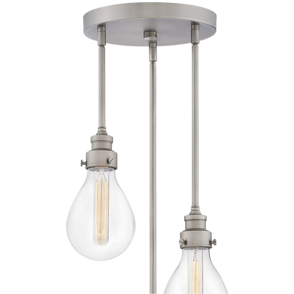 Denton 3 Light 13.25 inch Pewter Indoor Chandelier Ceiling Light