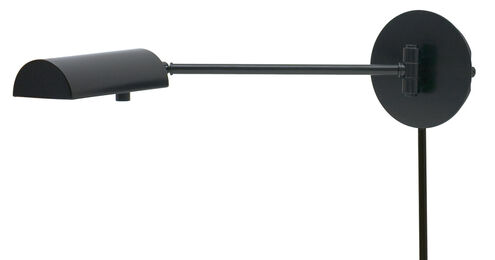 House of Troy Generation 1 Light Swing-Arm Wall Lamp in Black G175-BLK