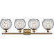 Ballston Farmhouse Chicken Wire LED 36 inch Brushed Brass Bath Vanity Light Wall Light, Ballston