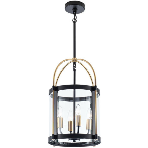 Bonita LED 13 inch Black and Brushed Brass Pendant Ceiling Light