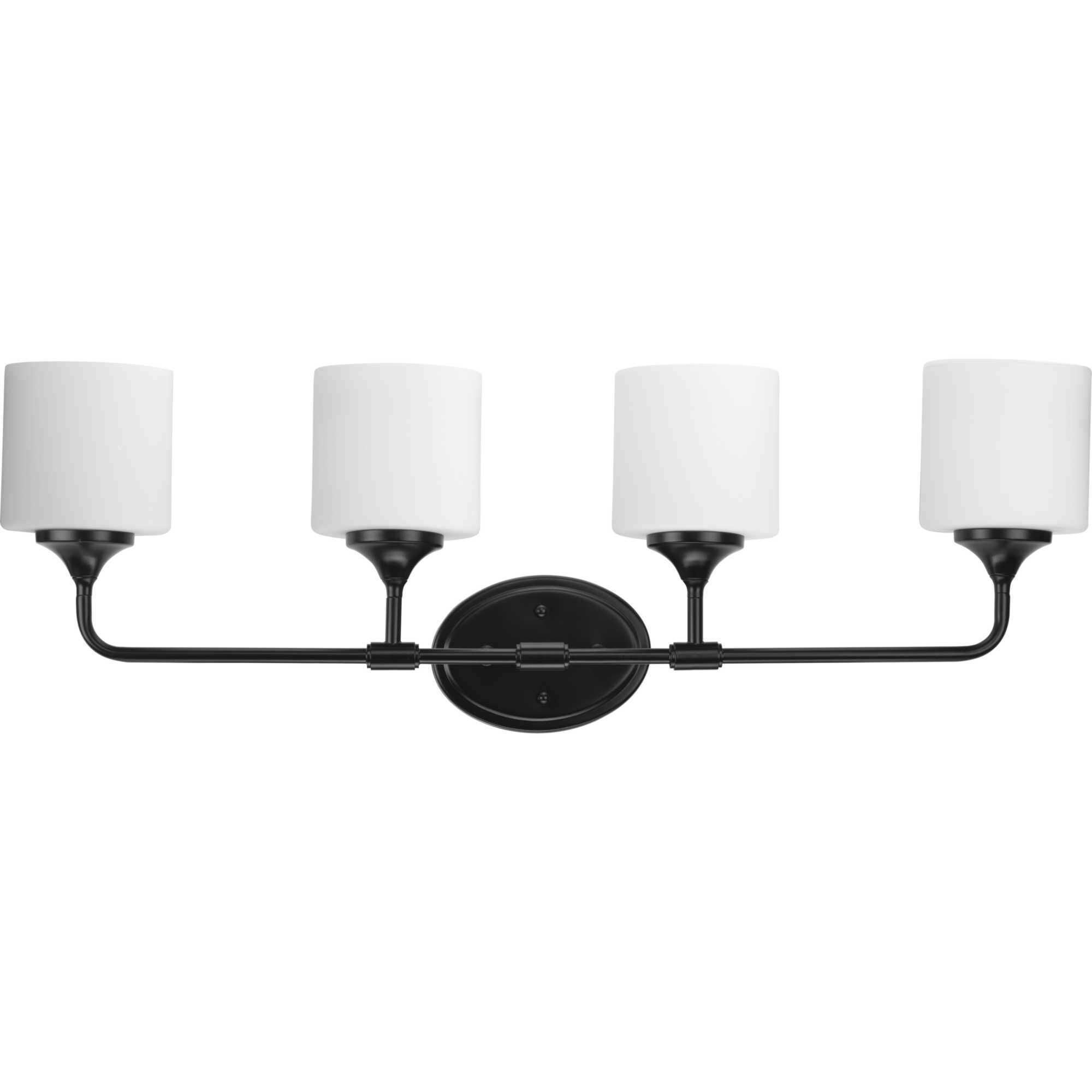 Lynzie 4 Light 33.25 inch Matte Black Bath Vanity Light Wall Light