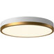 Alora Mood Adelaide LED 15 inch Aged Gold and White Flush Mount Ceiling Light in Aged Gold/White