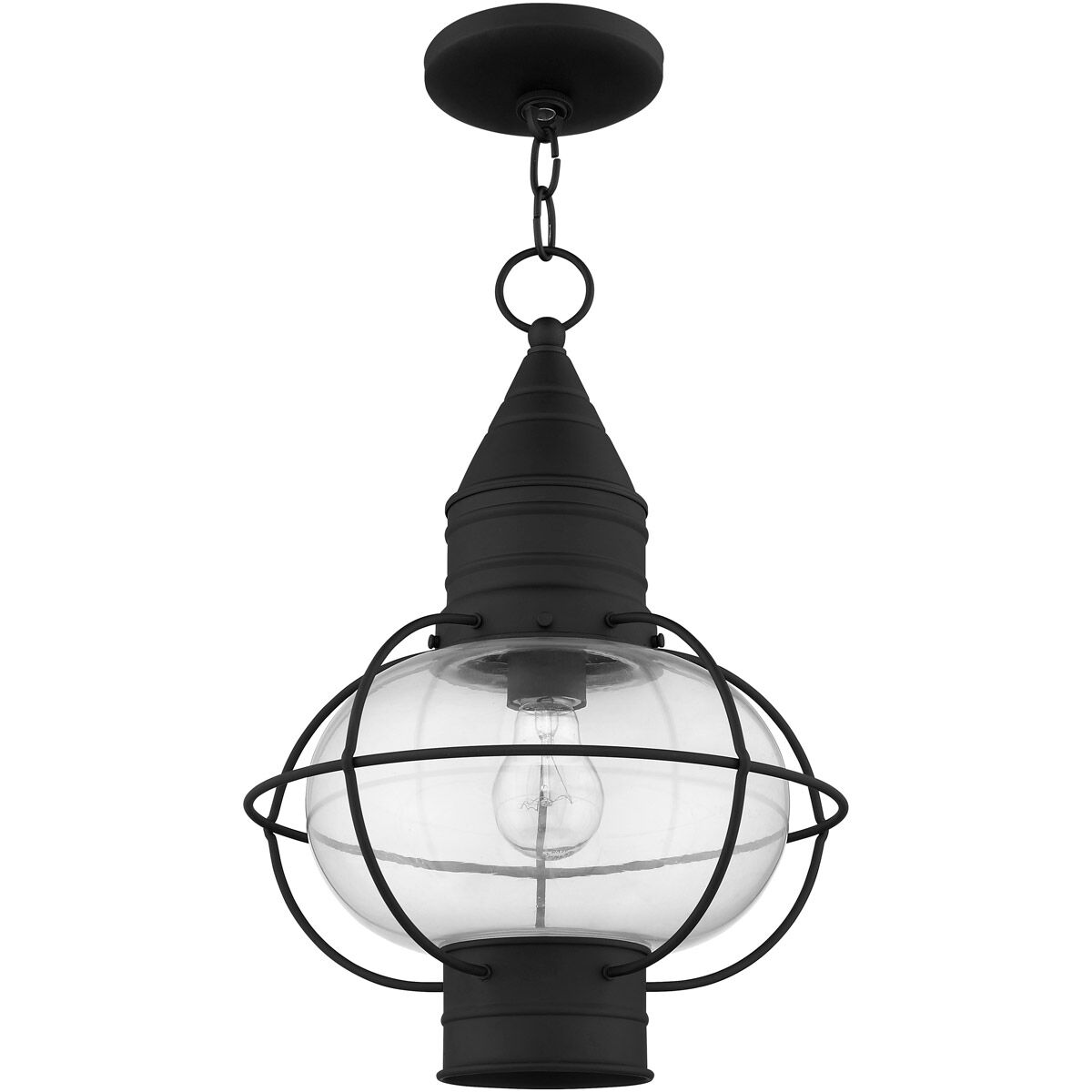 Newburyport 1 Light 20 inch Black Outdoor Post Top Lantern