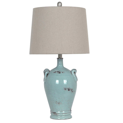 Casa 29 inch 150 watt Sea Blue Table Lamp Portable Light