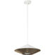 Daphne 1 Light 15 inch White and Brown Cotton Rope Pendant Ceiling Light