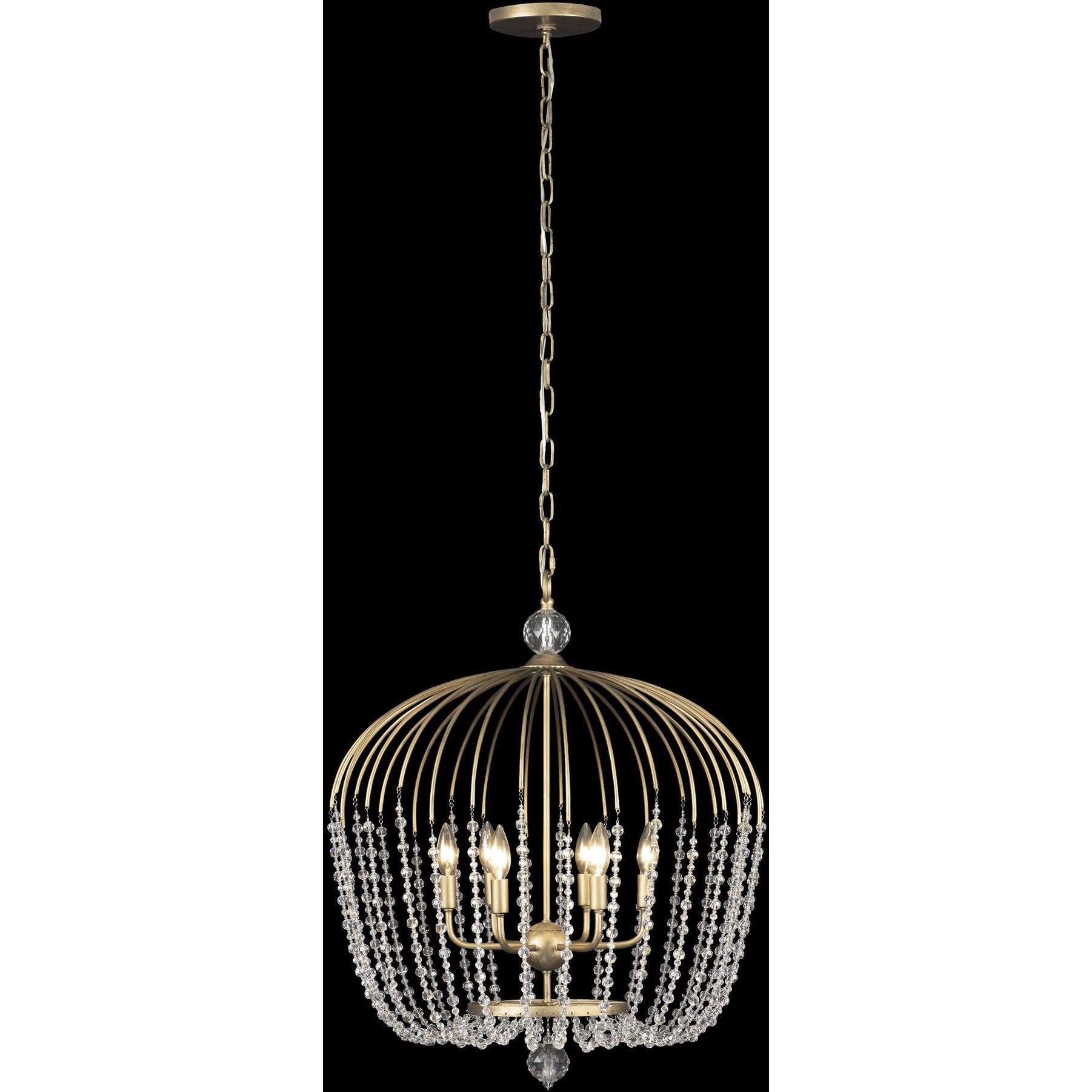 Voliere 6 Light 24.5 inch Havana Gold Pendant Ceiling Light