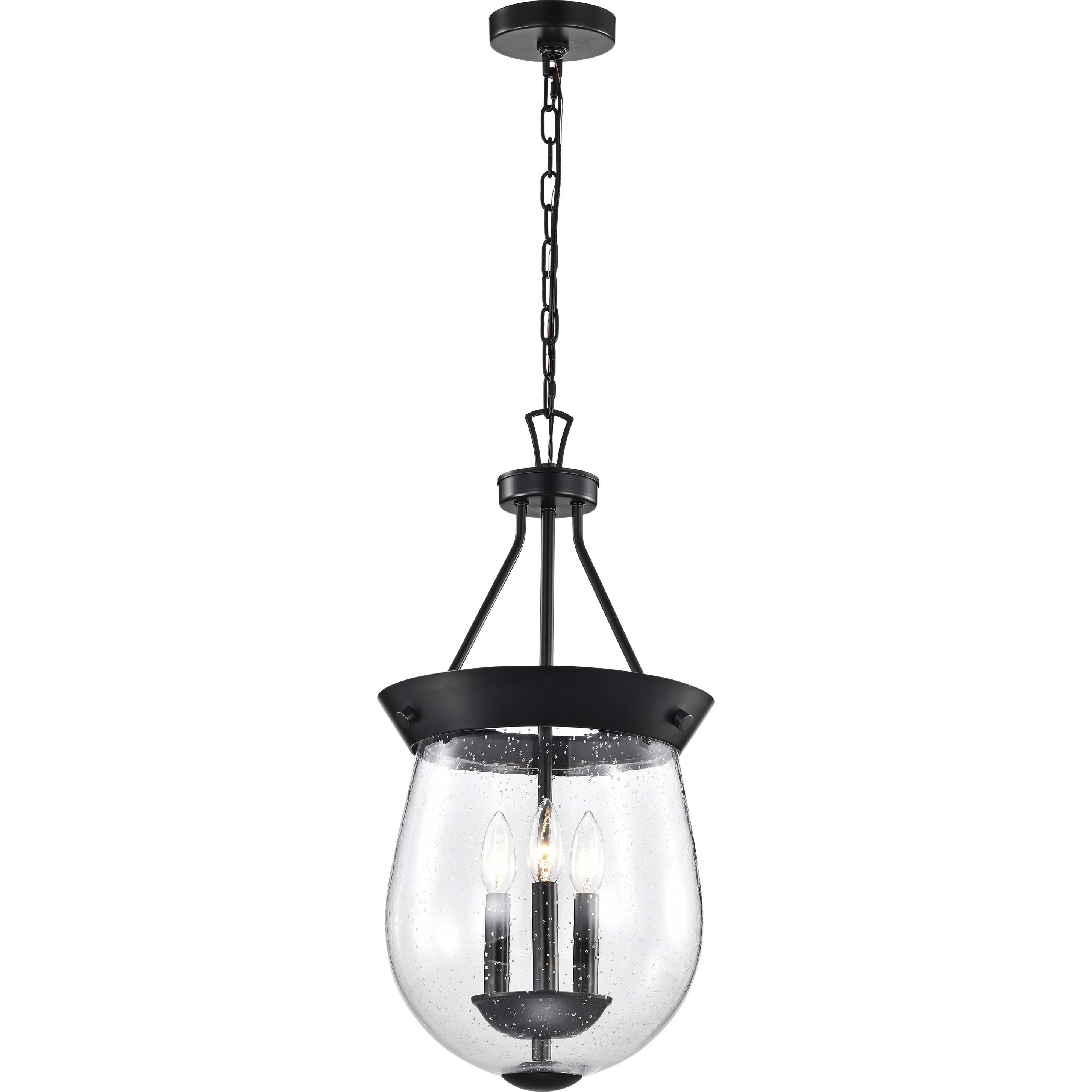 Boliver 3 Light 11.75 inch Matte Black Pendant Ceiling Light