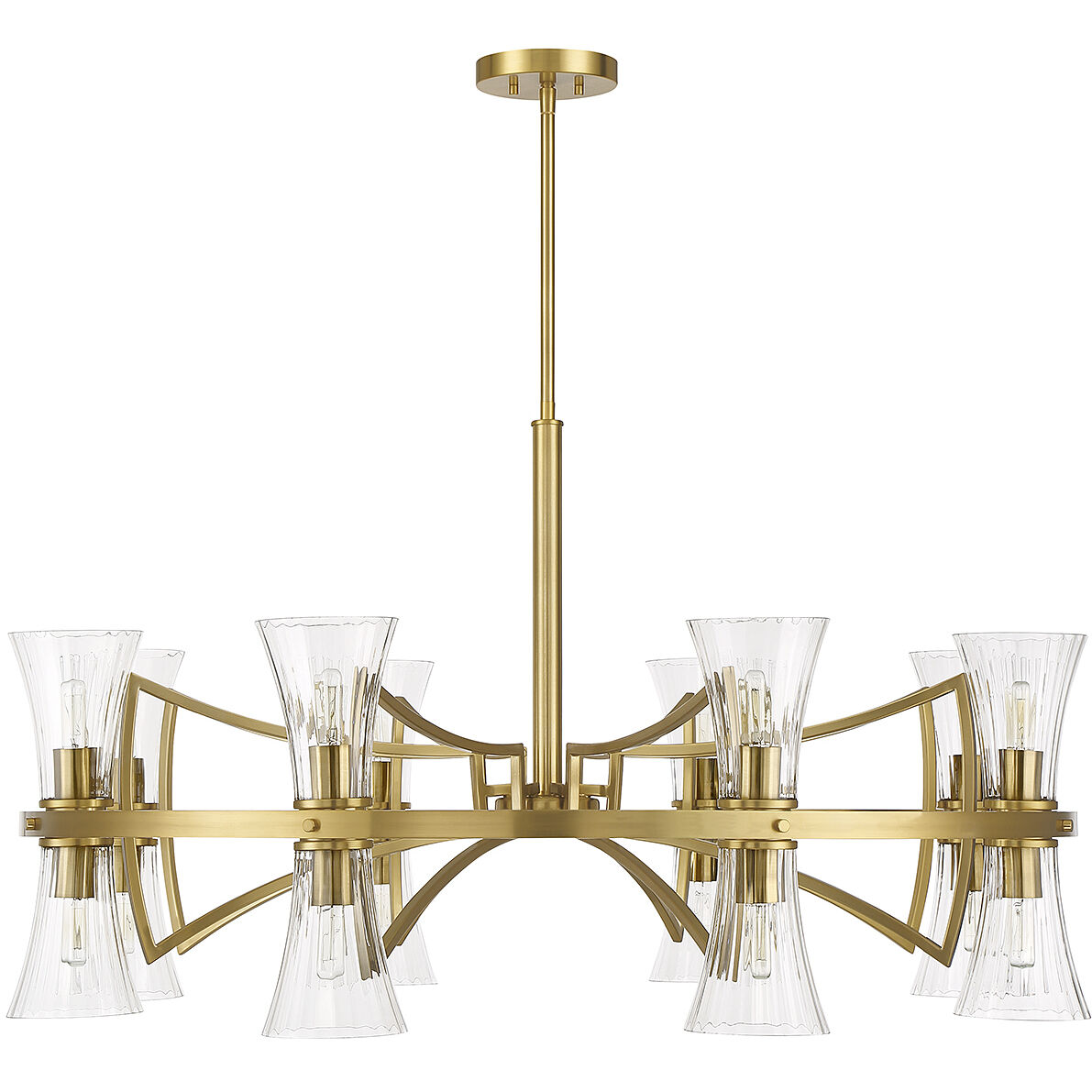 Bennington 16 Light 45 inch Warm Brass Chandelier Ceiling Light